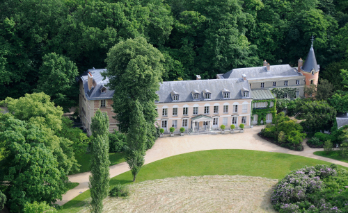 Vue aérienne du parc et de la maison de Chateaubriand
