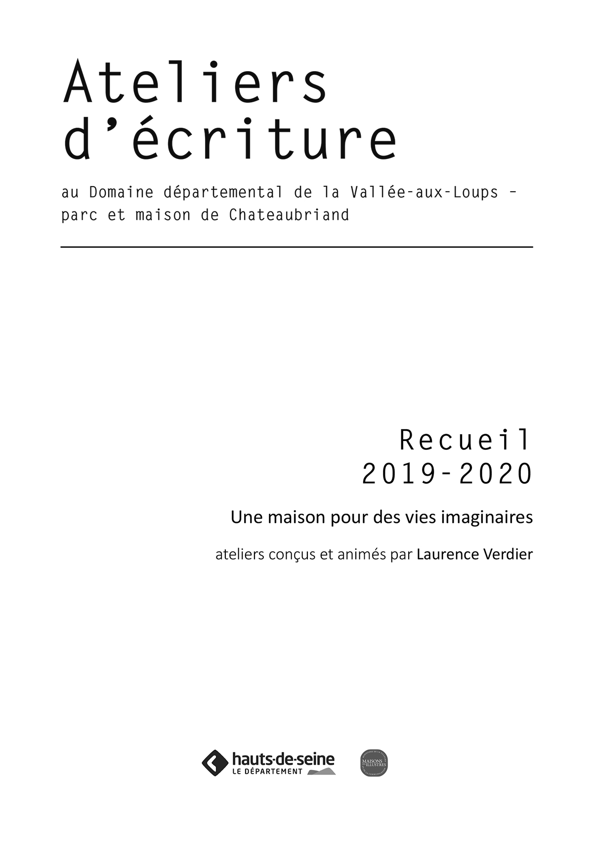 Recueil ateliers ecriture 2019 2020 LVerdier COUV